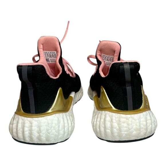 Adidas Alphaboost Women’s Size 7 Black Gold Metallic Pink Laces Running Shoe - Picture 5 of 10